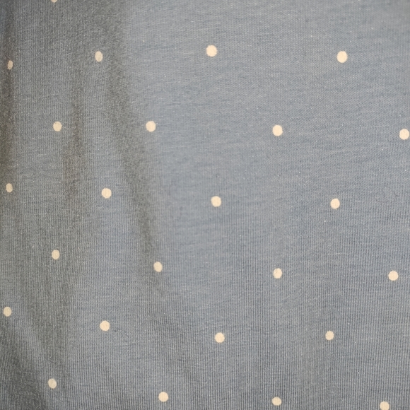 🆕Lands' End | Polka Dot Turtleneck Women's Large Light Blue & White - Picture 4 of 9